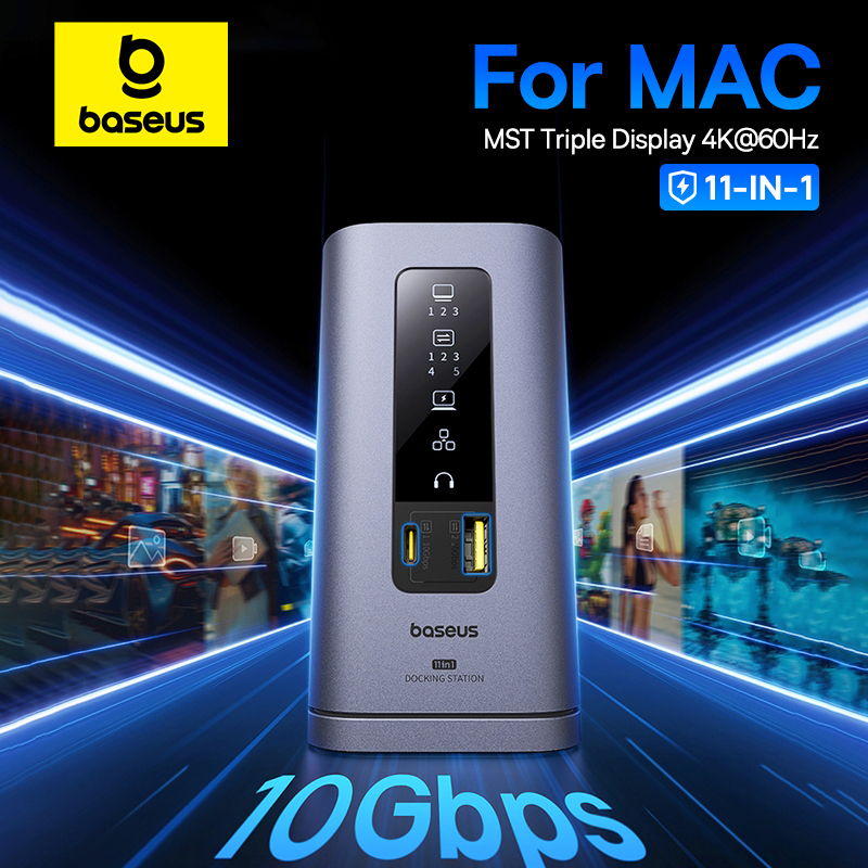 USB-C концентратор Baseus, док-станция 11-в-1