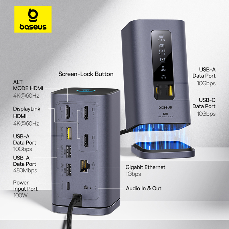 USB-C концентратор Baseus, док-станция 11-в-1