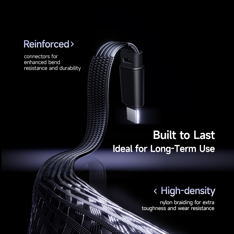 Кабель Baseus MVP3 USB C — быстрая зарядка и передача данных.