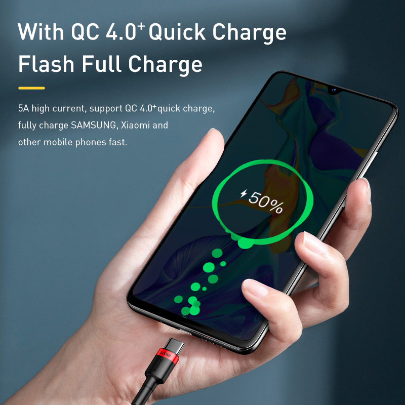 Кабель Baseus 100 Вт USB-C для быстрой зарядки