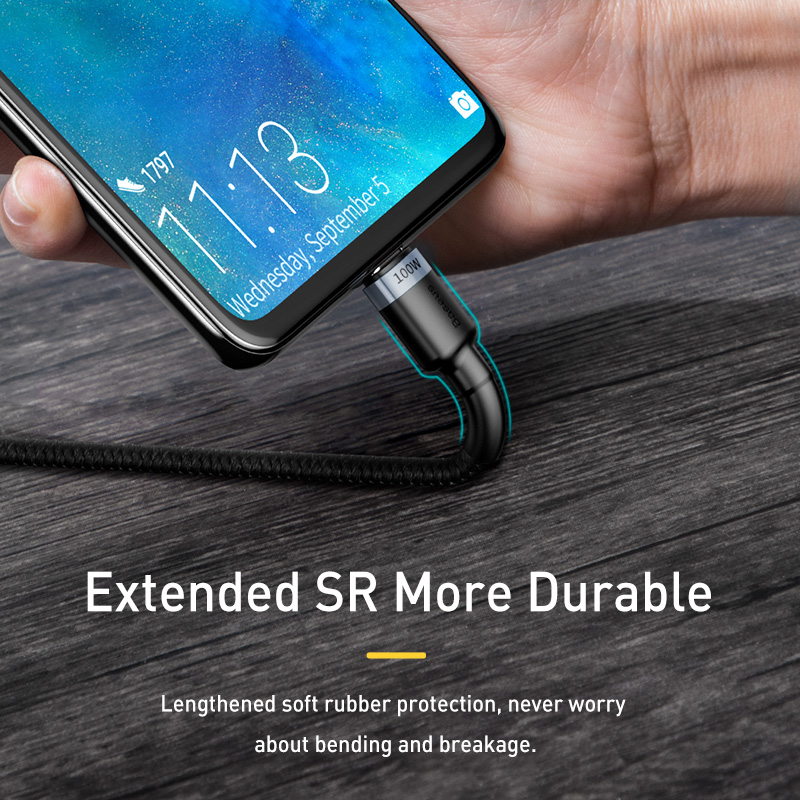Кабель Baseus 100 Вт USB-C для быстрой зарядки