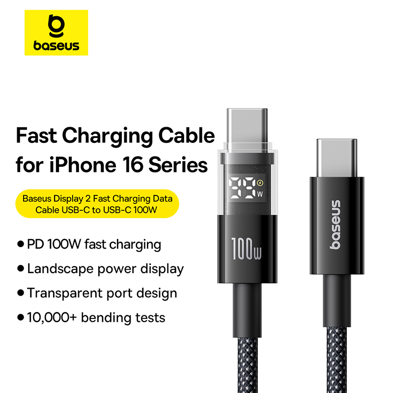 Кабель Baseus USB C 100 Вт - быстрая зарядка