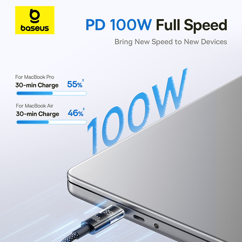 Кабель Baseus USB C 100 Вт - быстрая зарядка