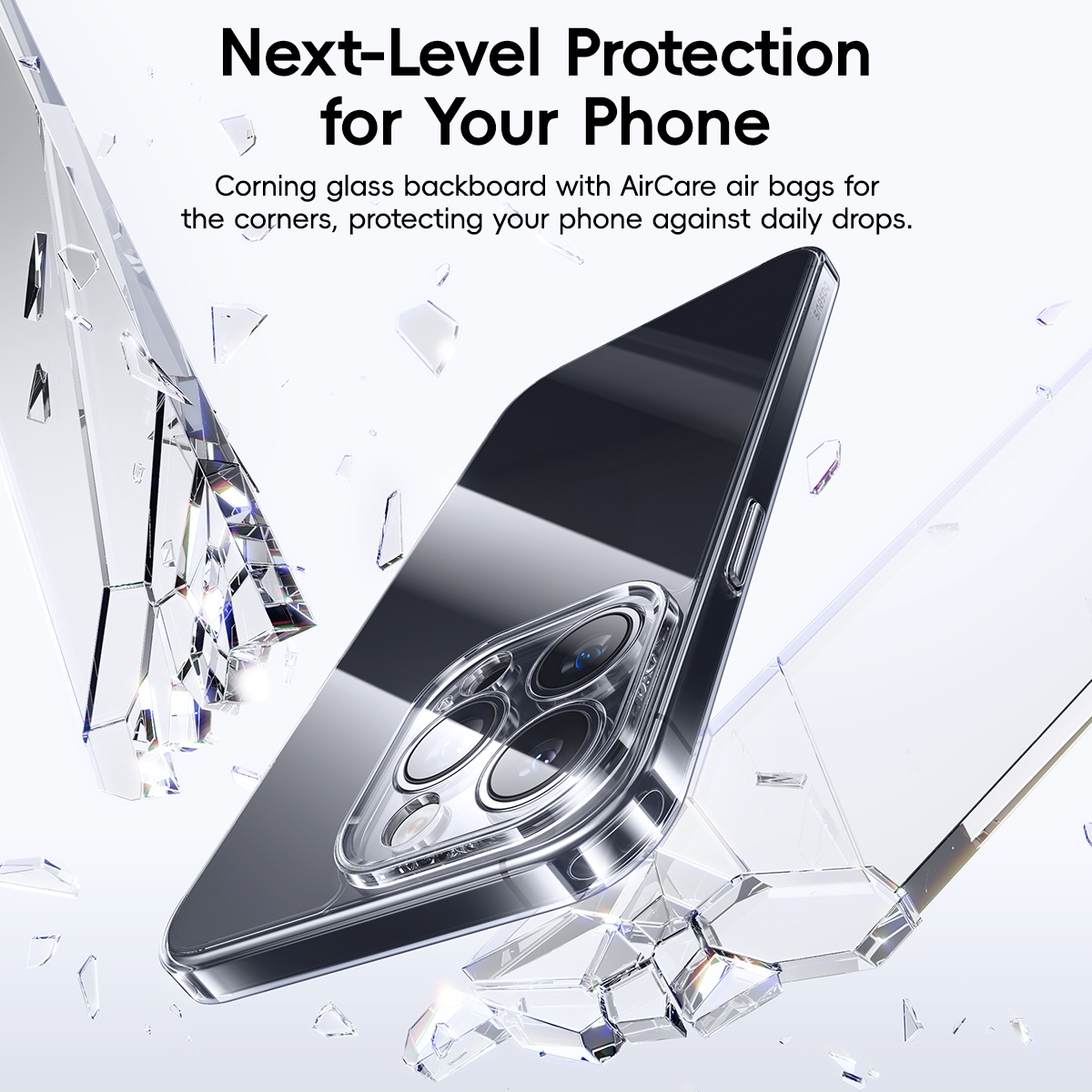 Чехол из закаленного стекла Baseus для iPhone 17/16/15 Pro Max