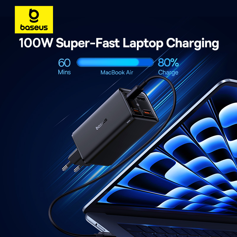 Зарядное устройство Baseus 100 Вт GaN 6 - USB C для Mac и iPhone