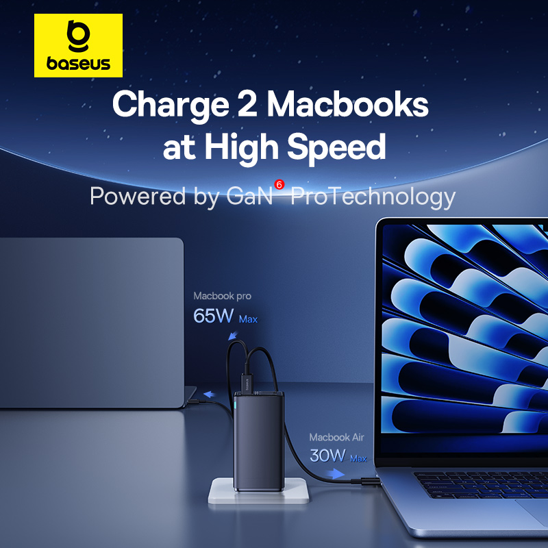 Зарядное устройство Baseus 100 Вт GaN 6 - USB C для Mac и iPhone