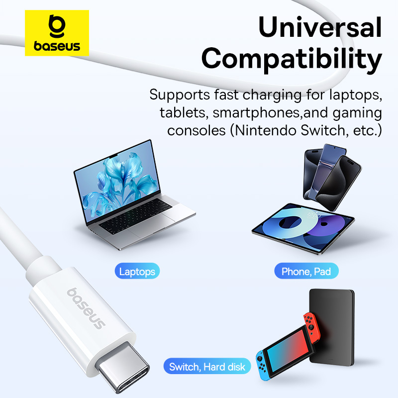 Кабель Baseus 240 Вт USB C для Macbook, iPhone