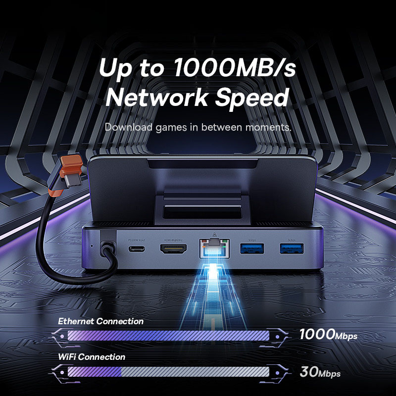 Baseus GamerX 6-портовый USB-C концентратор и док-станция