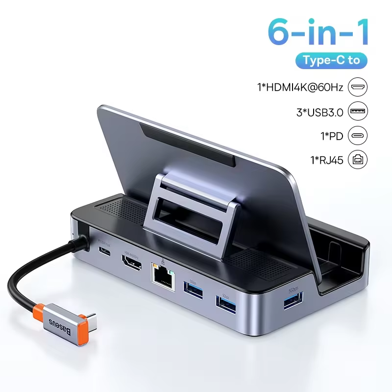 Baseus GamerX 6-портовый USB-C концентратор и док-станция