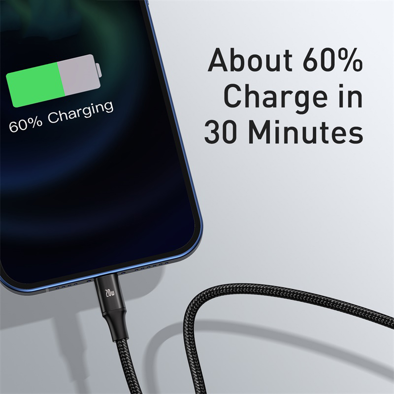 Кабель Baseus 3-в-1 USB C для быстрой зарядки мощностью 20 Вт