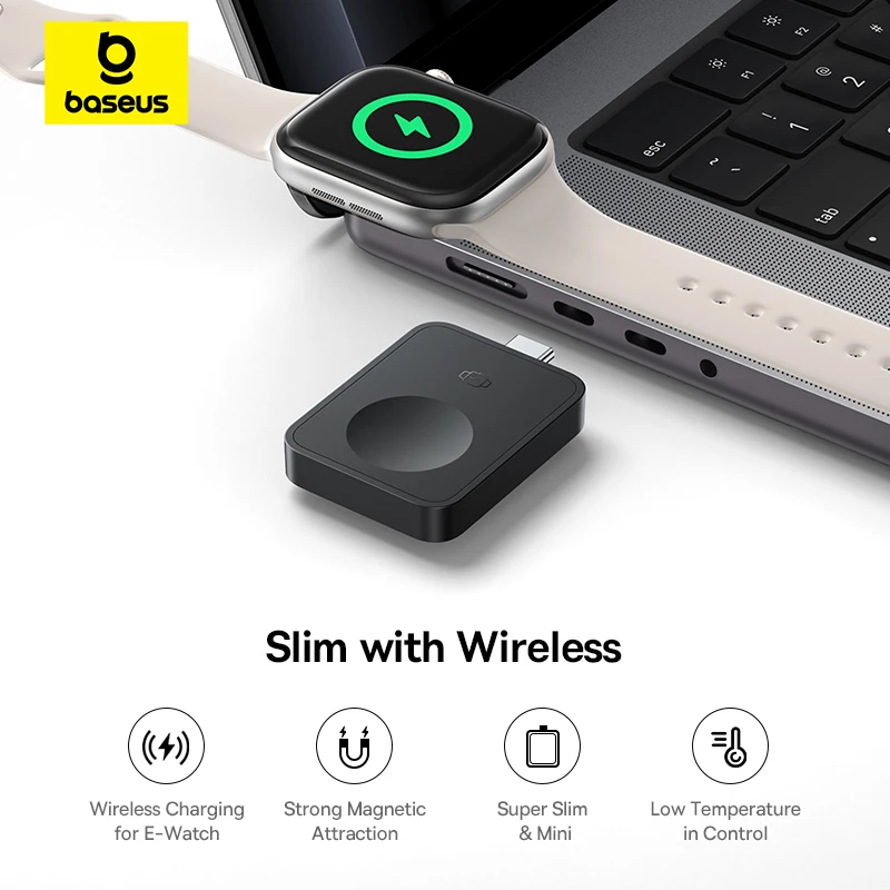 Беспроводное магнитное зарядное устройство Baseus Mini для Apple Watch