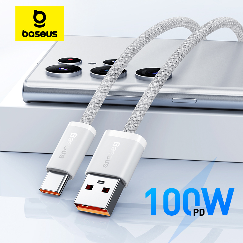 USB-C кабель Baseus — быстрая зарядка, прочный.