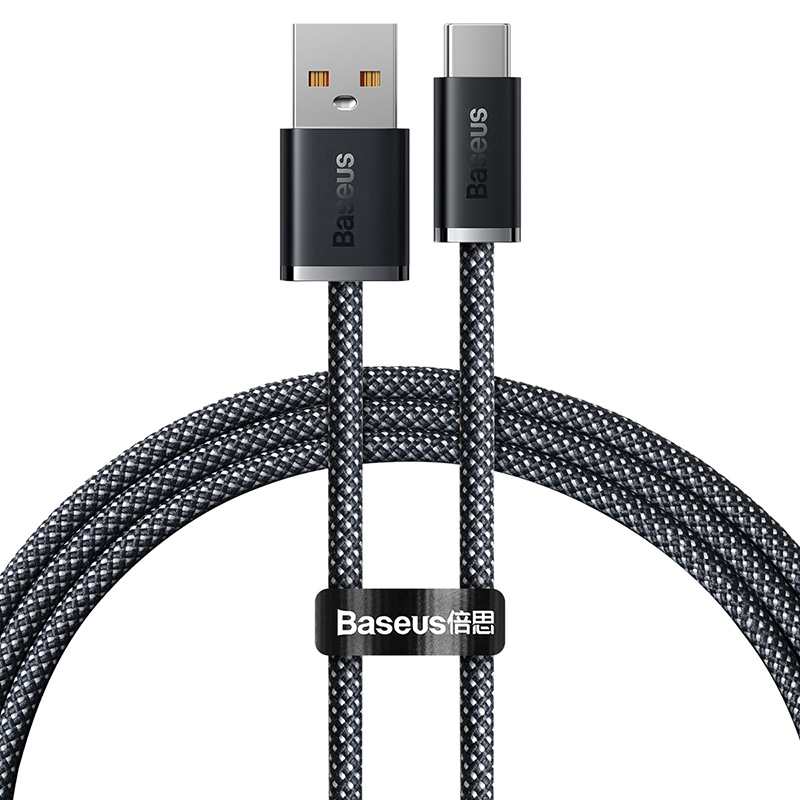 USB-C кабель Baseus — быстрая зарядка, прочный.