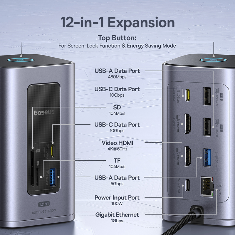 Док-станция Baseus 12-в-1 USB C Hub