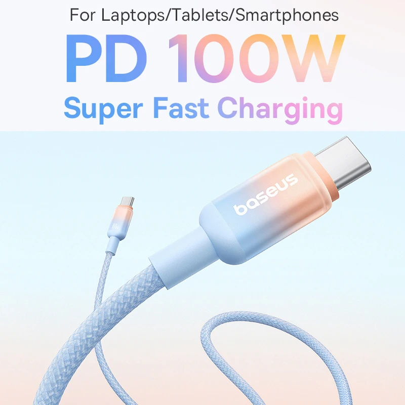 Кабель Baseus 100 Вт USB C для iPhone и ноутбуков