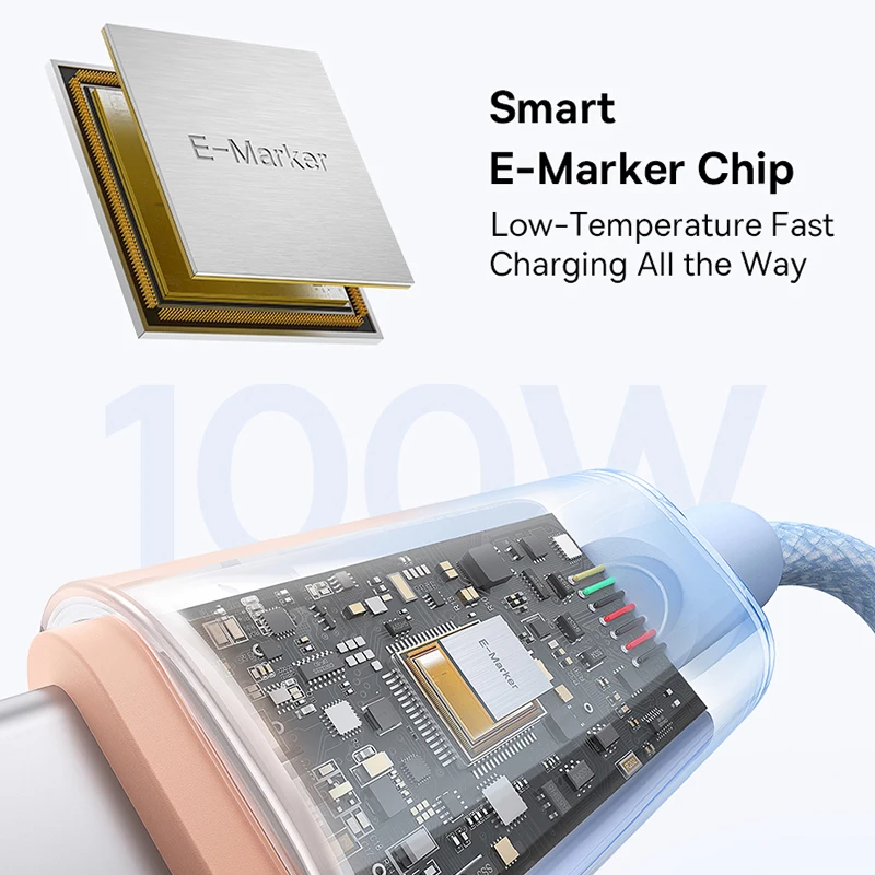 Кабель Baseus 100 Вт USB C для iPhone и ноутбуков