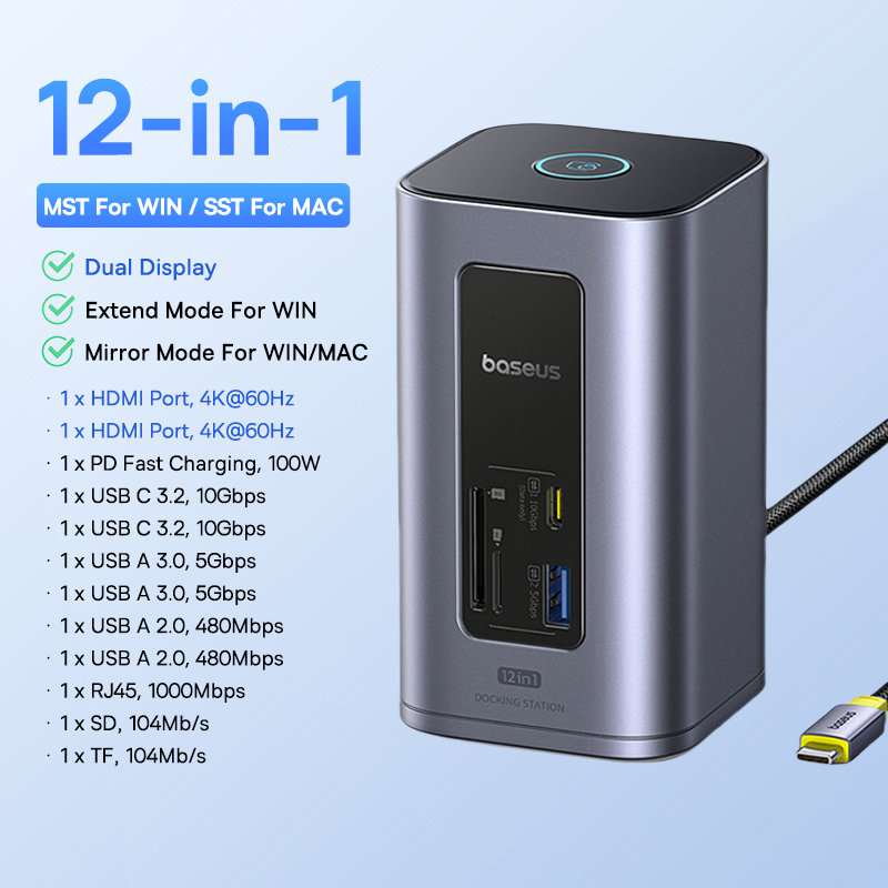 Док-станция Baseus 11-в-1 с разъемом USB C