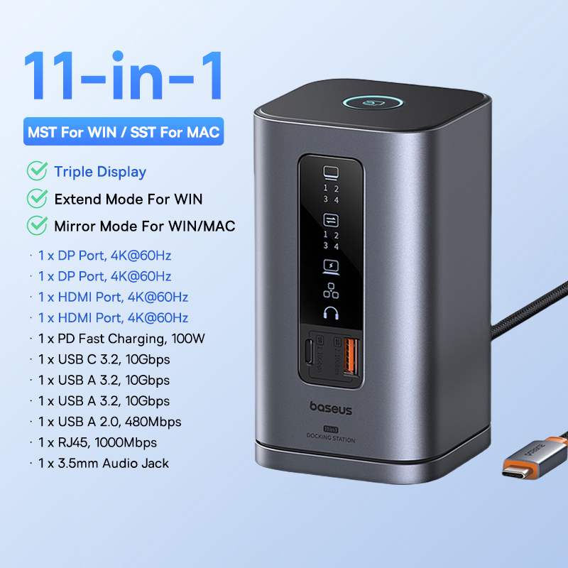 Док-станция Baseus 11-в-1 с разъемом USB C