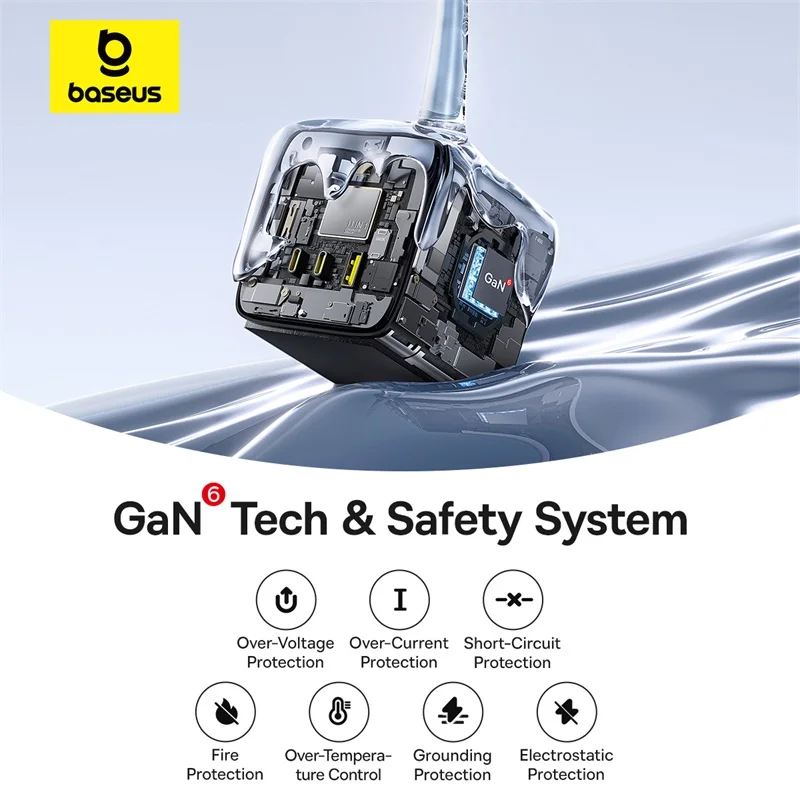 Сетевой фильтр Baseus 67W GaN для быстрой зарядки