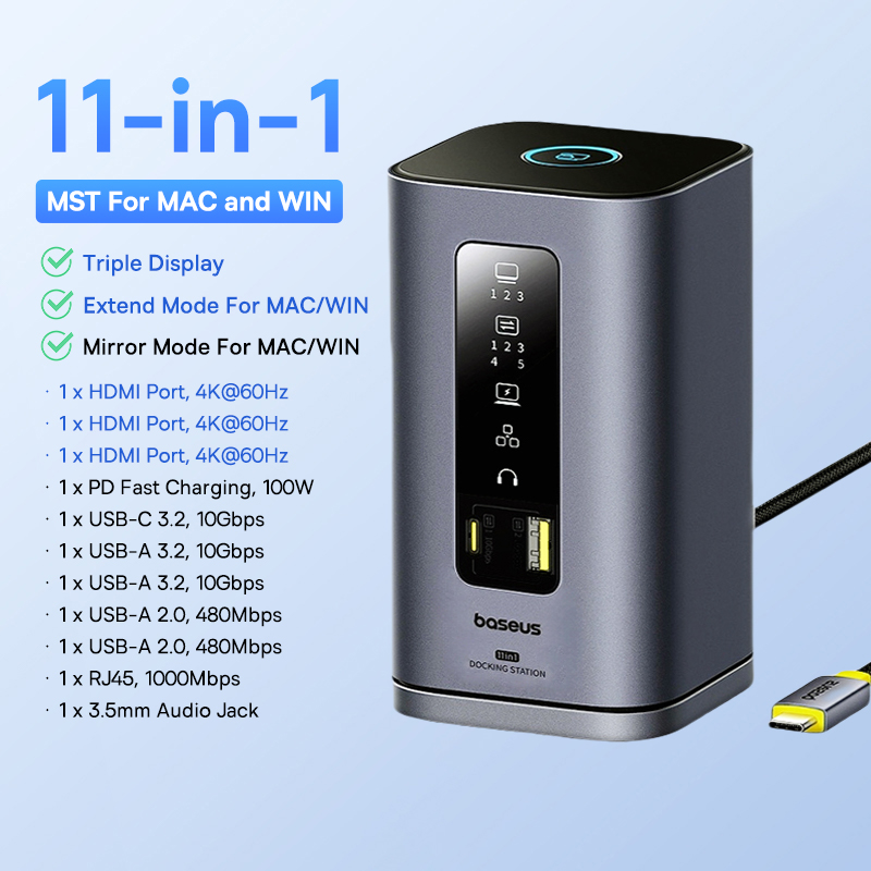 Док-станция Baseus 11-в-1 с разъемом USB C