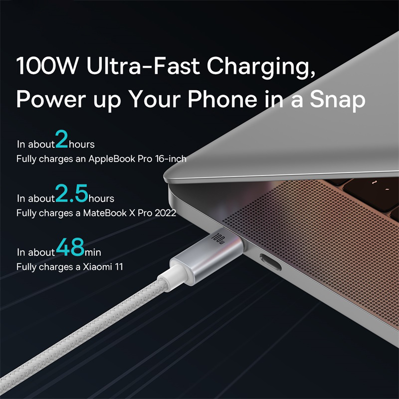 Кабель для быстрой зарядки Baseus 100 Вт USB C — C