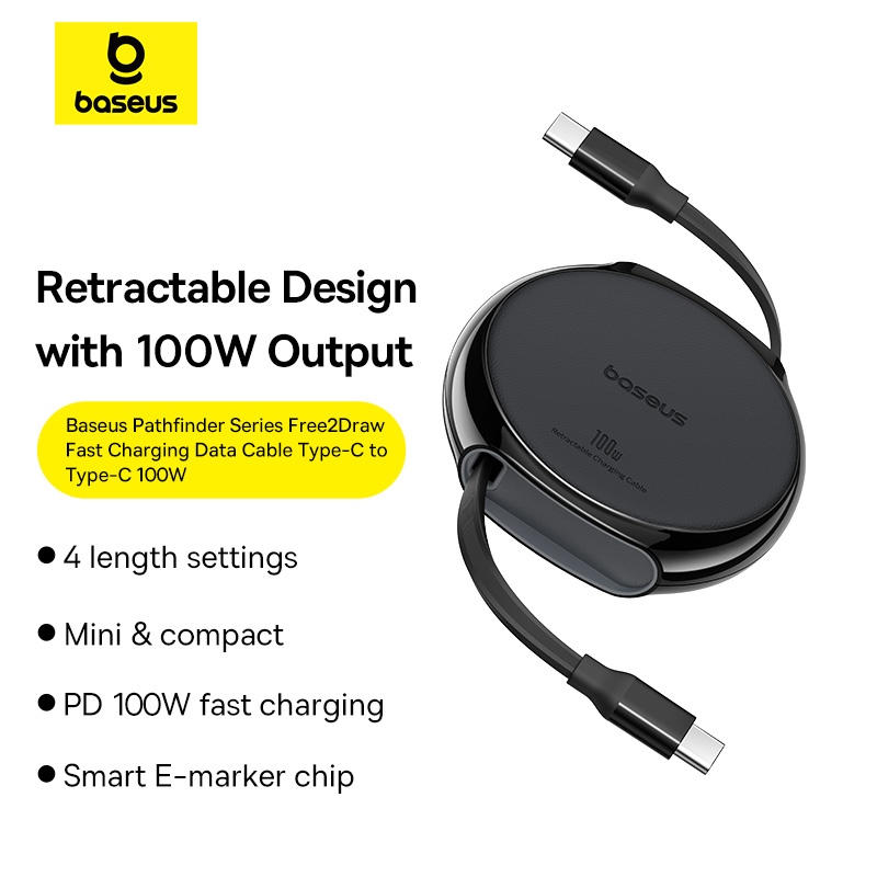 Выдвижной USB-C кабель Baseus - для быстрой зарядки
