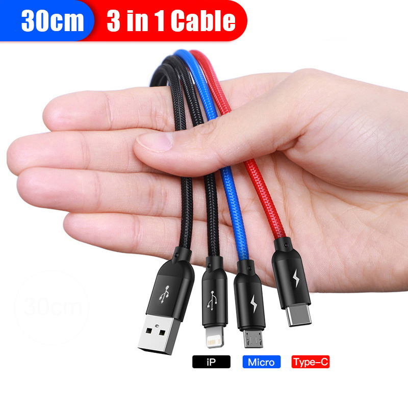 USB-кабель Baseus 4 в 1 — зарядное устройство для iPhone, Android и других устройств.