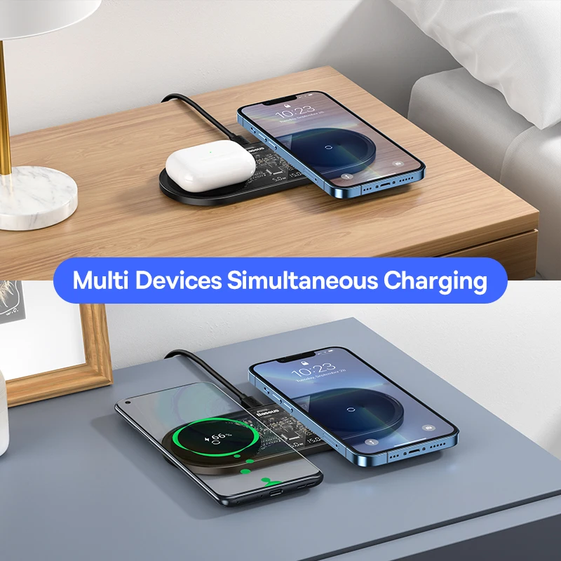 Baseus 20W Çift Kablosuz Şarj Cihazı