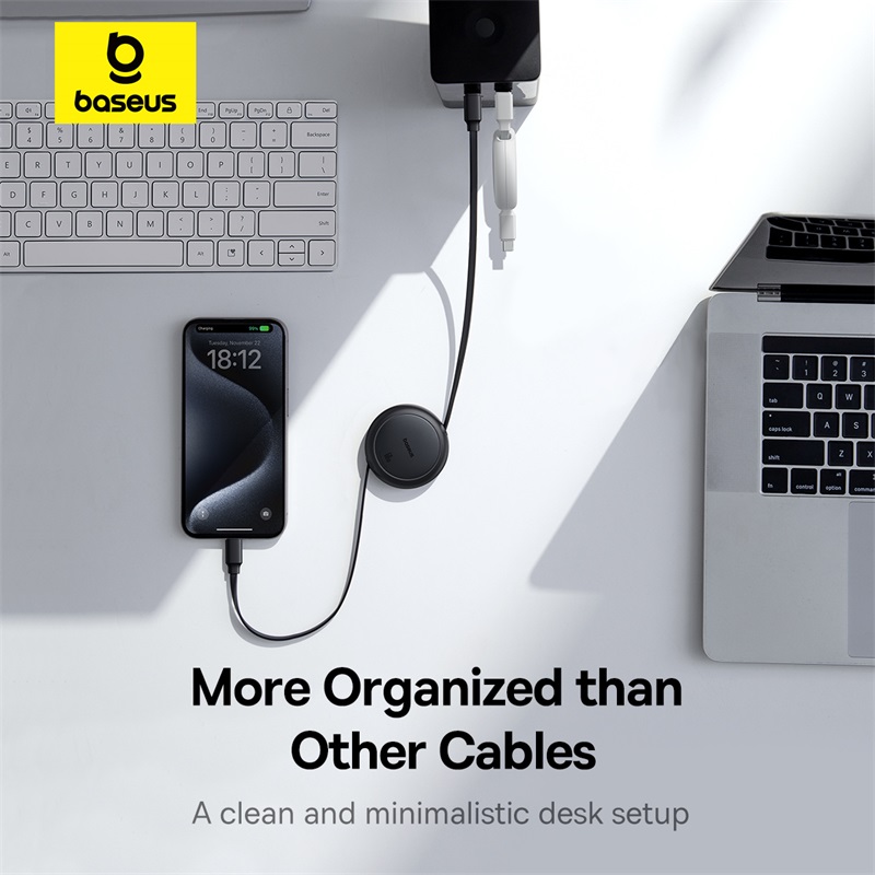 Выдвижной USB-C кабель Baseus - быстрая зарядка