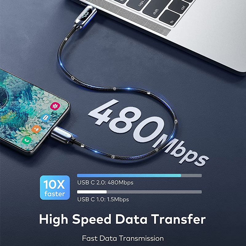 Кабель Baseus 100 Вт USB C — C для быстрой зарядки