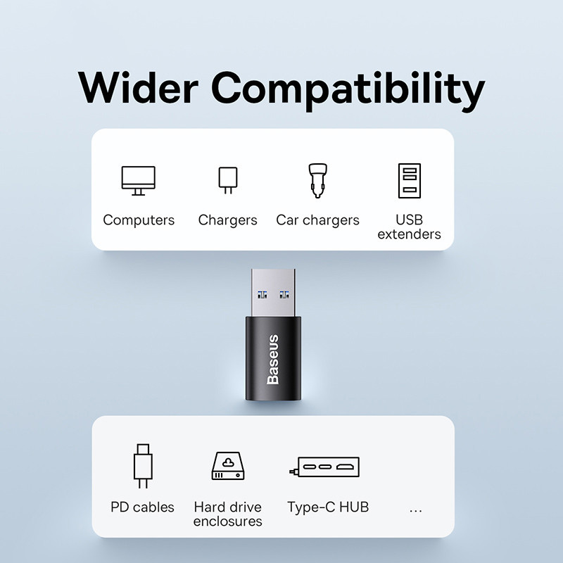 Адаптер Baseus USB 3.1 OTG - Type C на USB