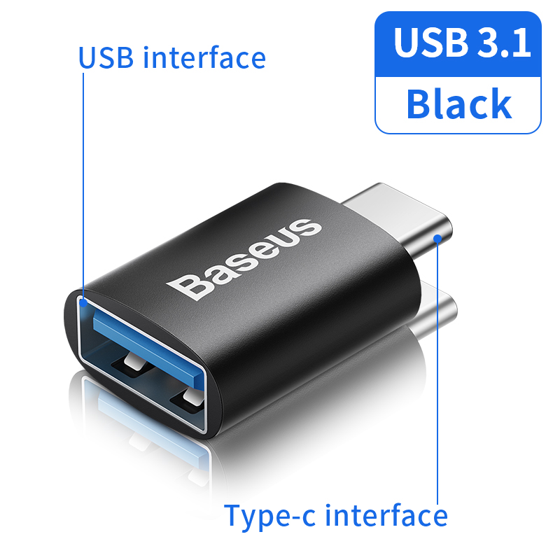 Адаптер Baseus USB 3.1 OTG - Type C на USB