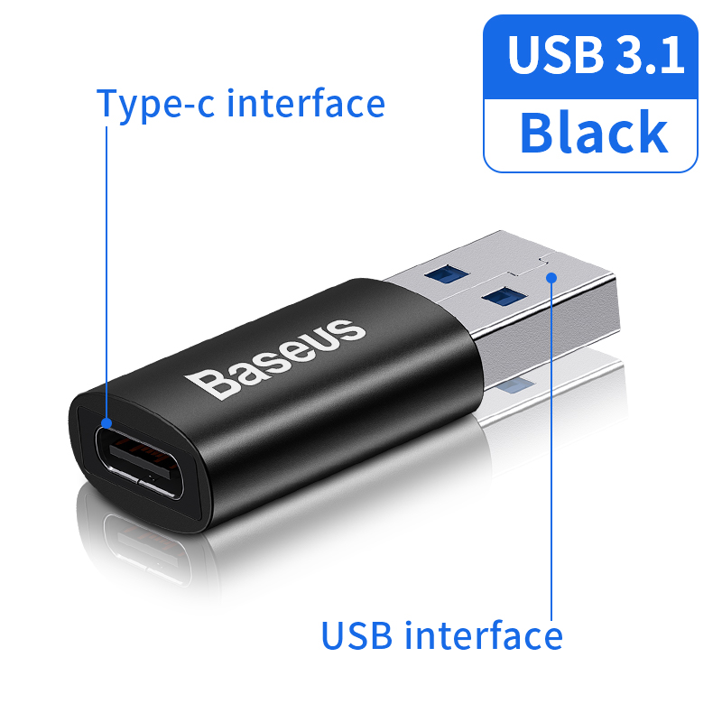 Адаптер Baseus USB 3.1 OTG - Type C на USB
