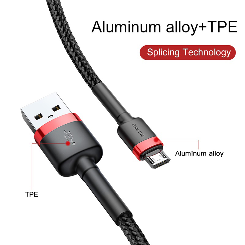 USB-кабель Baseus Micro C — быстрая зарядка 2,4 А