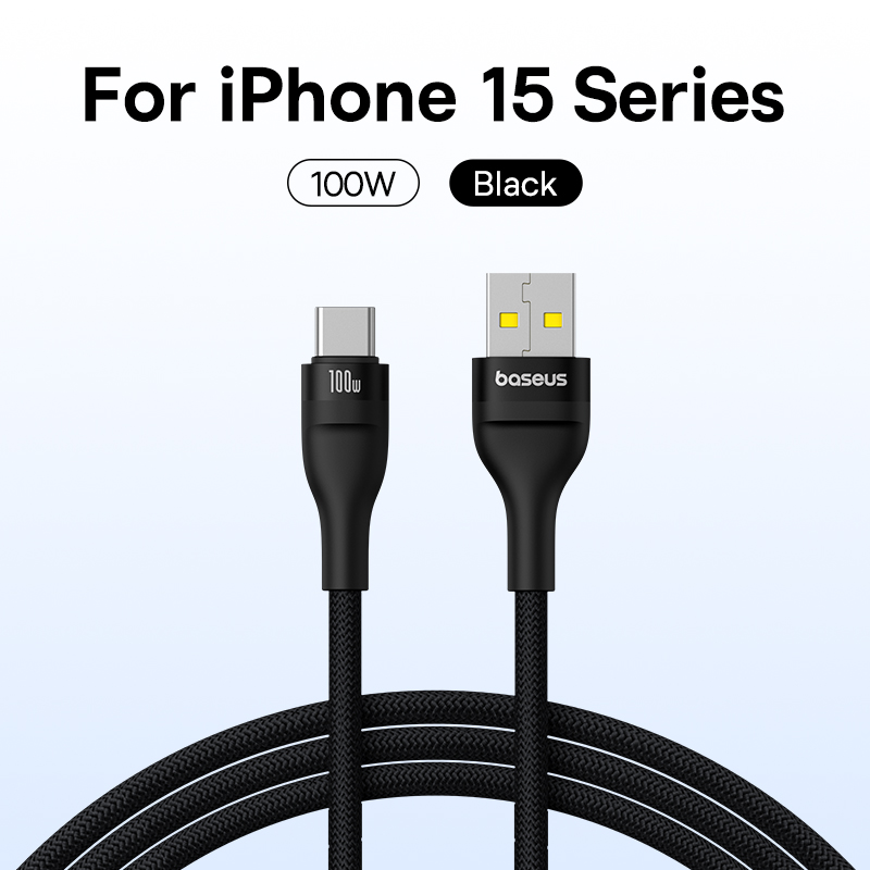 Baseus USB Type C Cable For iPhone 15/15 Pus/15 Pro/15 Pro Max Fast Charging Wire For Huawei Honor Data Cord For Samsung Oneplus