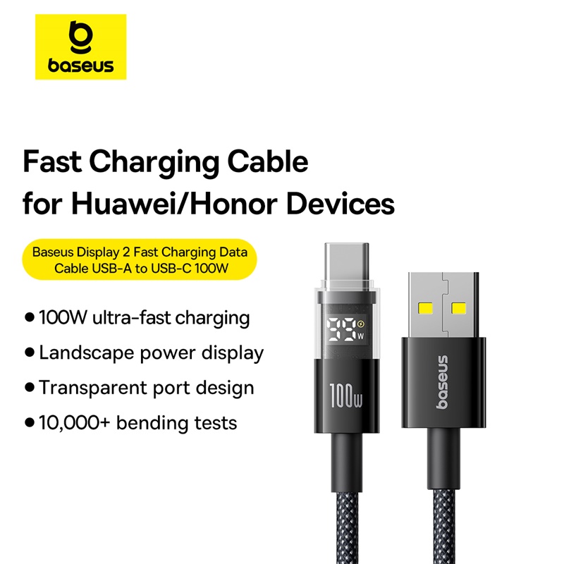 USB-кабель Baseus 100 Вт для Huawei Honor Xiaomi