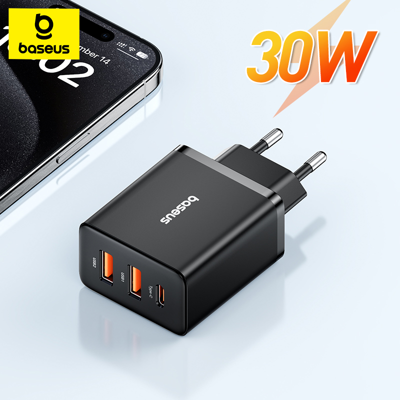 Быстрое зарядное устройство Baseus 30 Вт USB-C для iPhone и Android