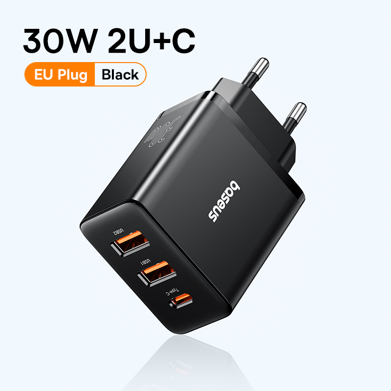 Быстрое зарядное устройство Baseus 30 Вт USB-C для iPhone и Android