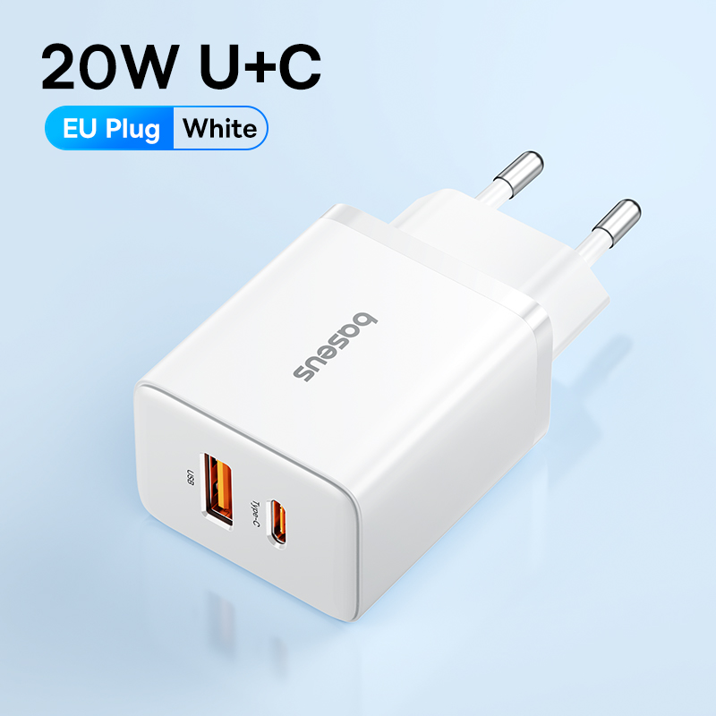 Зарядное устройство Baseus 20 Вт USB — два порта, быстрая зарядка