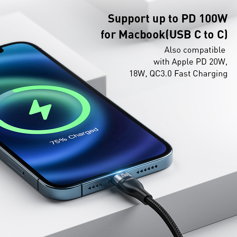 Кабель Baseus 3 в 1 USB-C для iPhone и других устройств