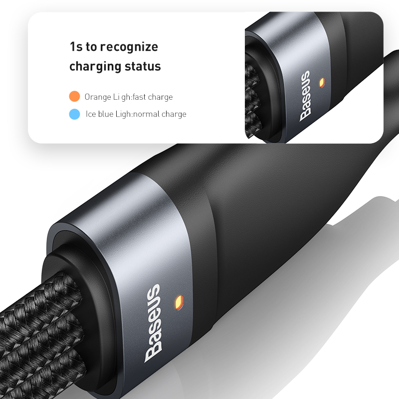 Кабель Baseus 3 в 1 USB-C для iPhone и других устройств