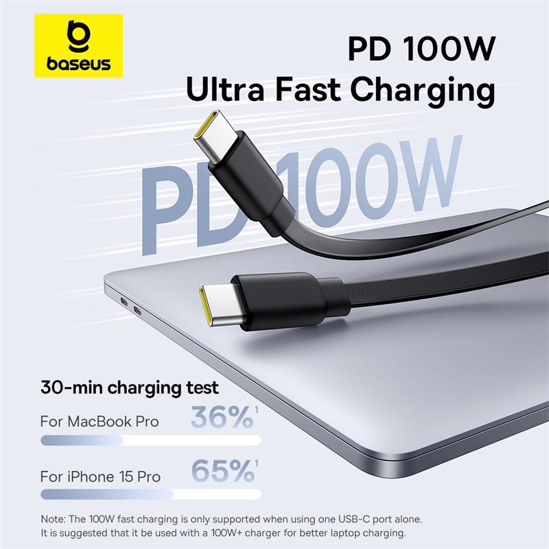 Выдвижной USB-C кабель Baseus - быстрая зарядка