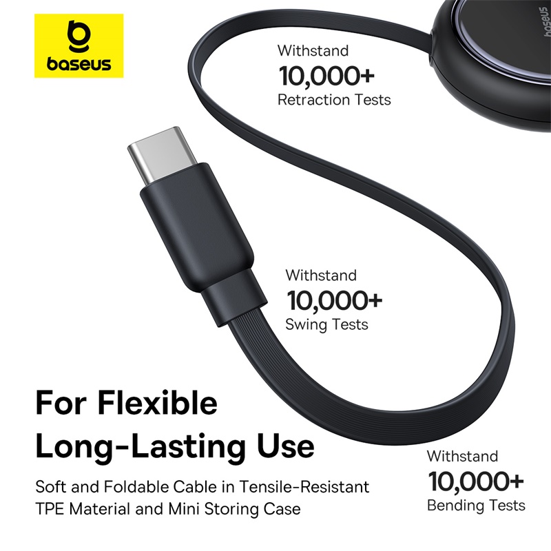 Выдвижной USB-C кабель Baseus - быстрая зарядка