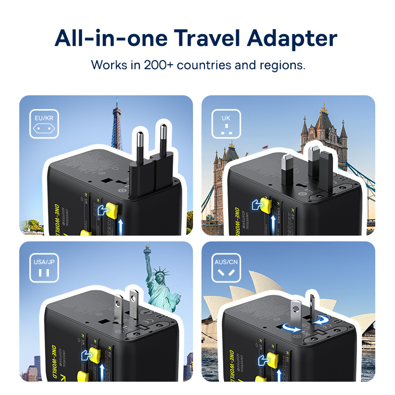 Зарядное устройство Baseus 70 Вт GaN - универсальный дорожный адаптер