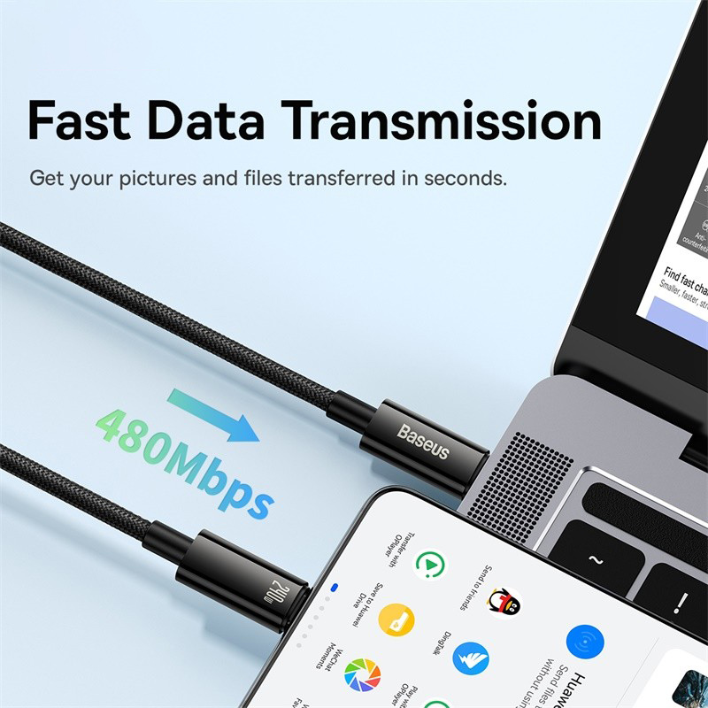 Кабель Baseus 240 Вт для быстрой зарядки USB-C