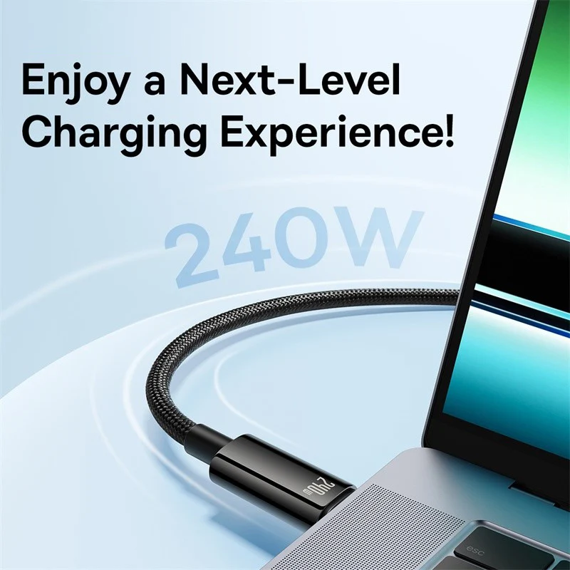 Кабель Baseus 240 Вт USB C - быстрая зарядка