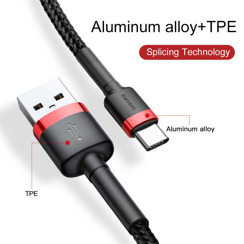 Кабель Baseus USB Type-C для быстрой зарядки 3.0