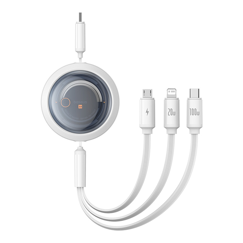 Выдвижной зарядный кабель Baseus USB-C 3-в-1