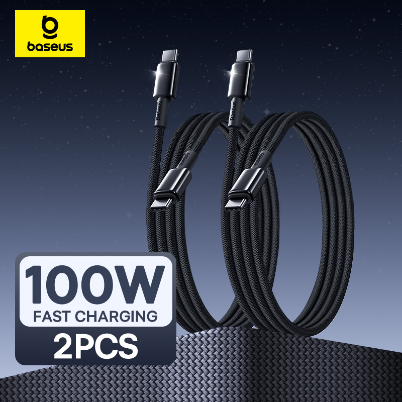 Комплект из 2 кабелей Baseus 100 Вт USB C — C.