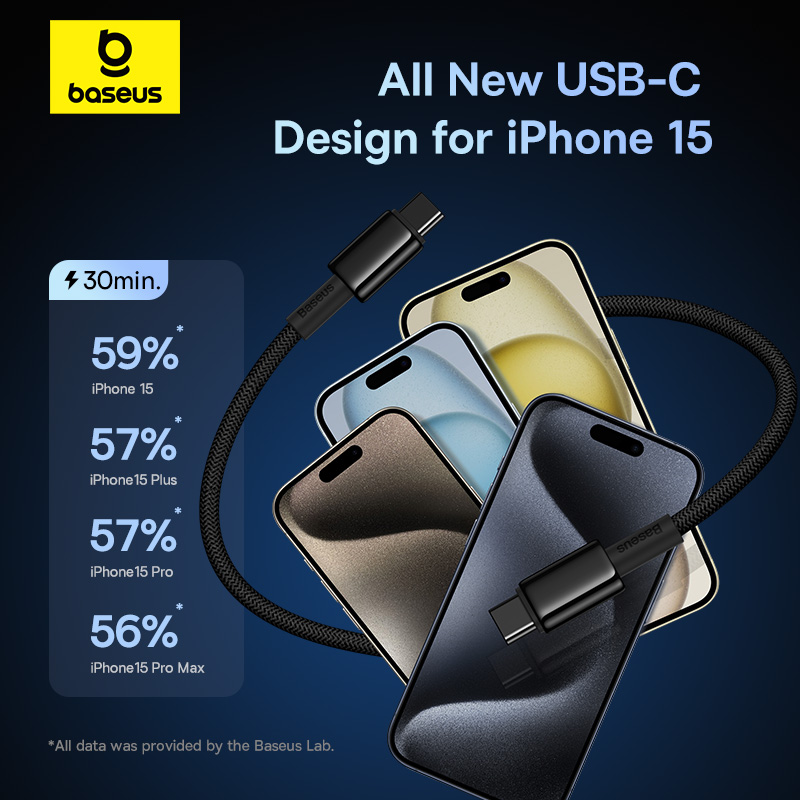Комплект из 2 кабелей Baseus 100 Вт USB C — C.